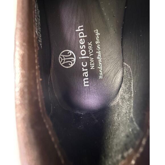 Marc Joseph NY Lexington Loafer Mens 8.5 Brown Nappa Leather Slip On Dress